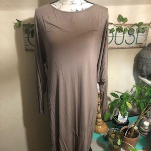 Asymmetrical Long Sleeve Knit Dress